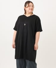OLEGA29099 eur3(エウルキューブ) 【大きいサイズ/接触冷感】カノコボクシーシルエットチュニック ブラック(94)