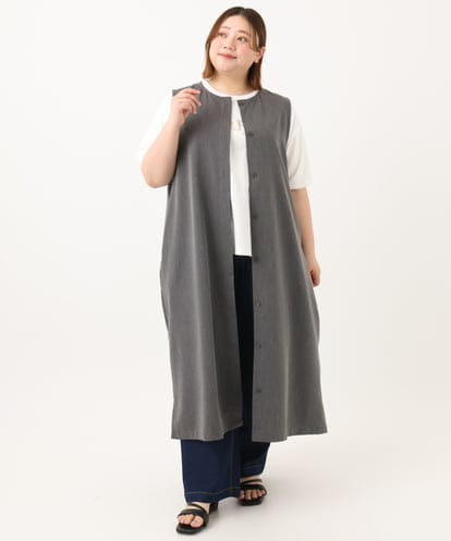 OLEGA41129 eur3 【大きいサイズ/soso×eur3】2wayノースリーブワンピース