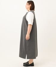 OLEGA41129 eur3(エウルキューブ) 【WEB先行販売】【大きいサイズ/soso×eur3】2wayノースリーブワンピース グレー(92)