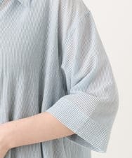 OLEGD04089 eur3(エウルキューブ) 【WEB先行販売】【大きいサイズ】コットンシアーチュニック ブルー
