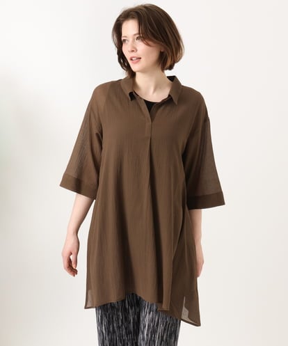 OLEGD04089 eur3 【WEB先行販売】【大きいサイズ】コットンシアーチュニック