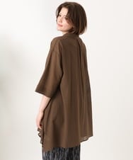 OLEGD04089 eur3(エウルキューブ) 【WEB先行販売】【大きいサイズ】コットンシアーチュニック ブラウン