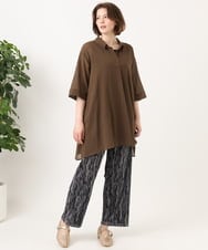 OLEGD04089 eur3(エウルキューブ) 【WEB先行販売】【大きいサイズ】コットンシアーチュニック ブラウン