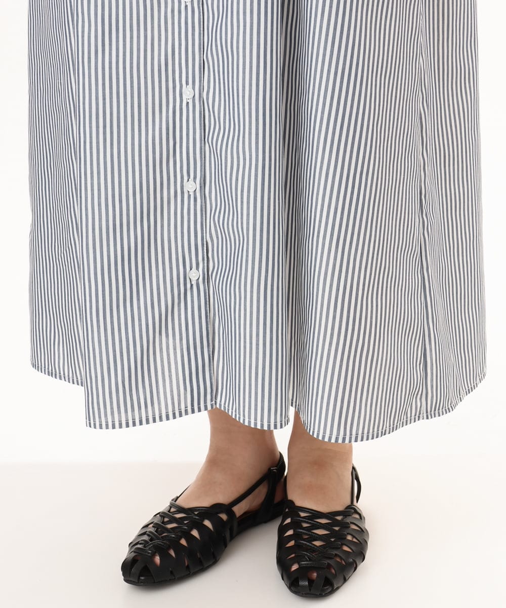 OLEGD14109 eur3(エウルキューブ) 【WEB先行販売】【大きいサイズ/a.v.v×eur3】ピンタックワンピース ネイビー