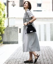 OLEGD14109 eur3(エウルキューブ) 【WEB先行販売】【大きいサイズ/a.v.v×eur3】ピンタックワンピース ネイビー