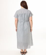 OLEGD14109 eur3(エウルキューブ) 【WEB先行販売】【大きいサイズ/a.v.v×eur3】ピンタックワンピース ネイビー