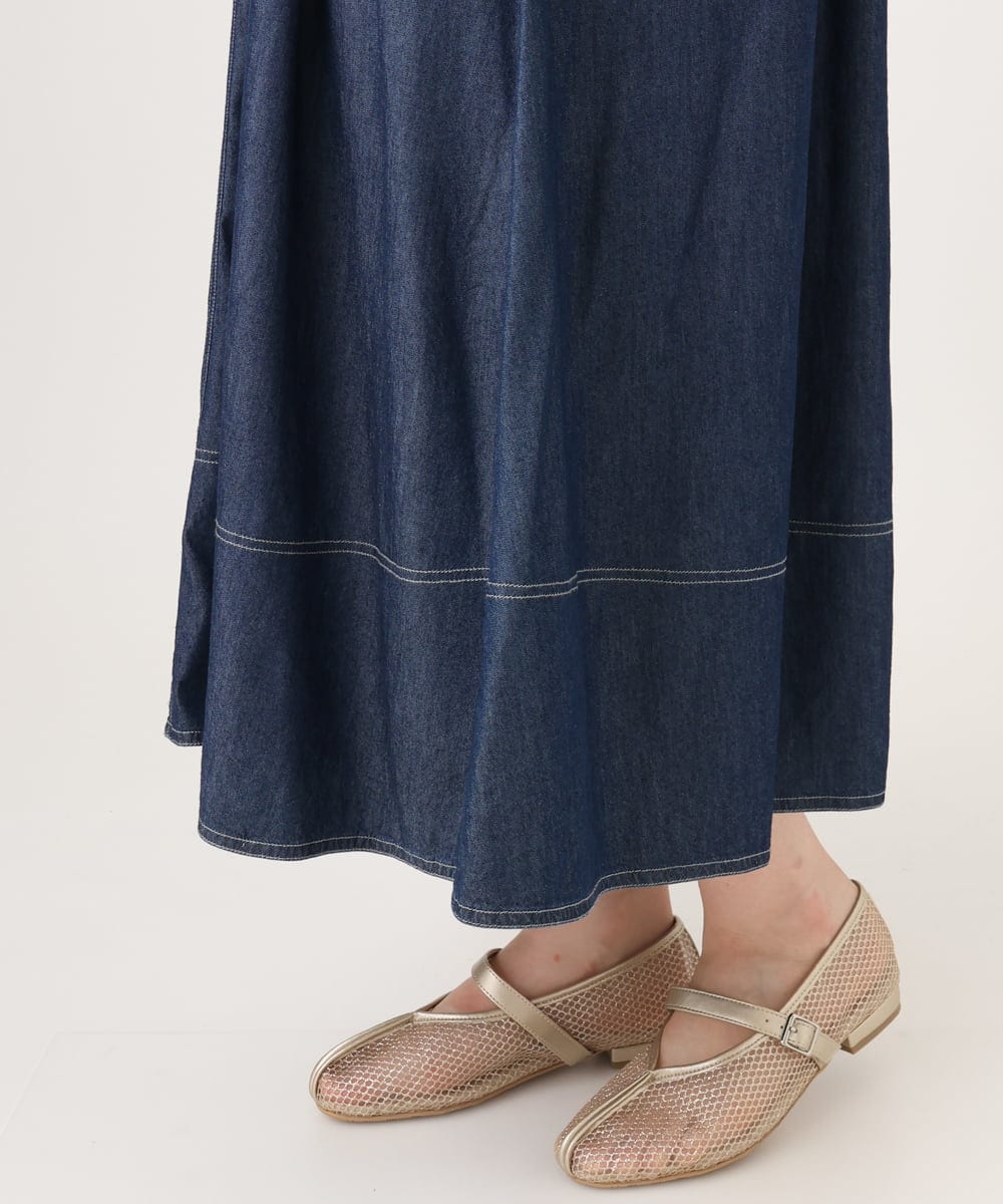 OLEGD22119 eur3(エウルキューブ) 【大きいサイズ】デニムワンピース ネイビー