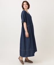 OLEGD22119 eur3(エウルキューブ) 【大きいサイズ】デニムワンピース ネイビー