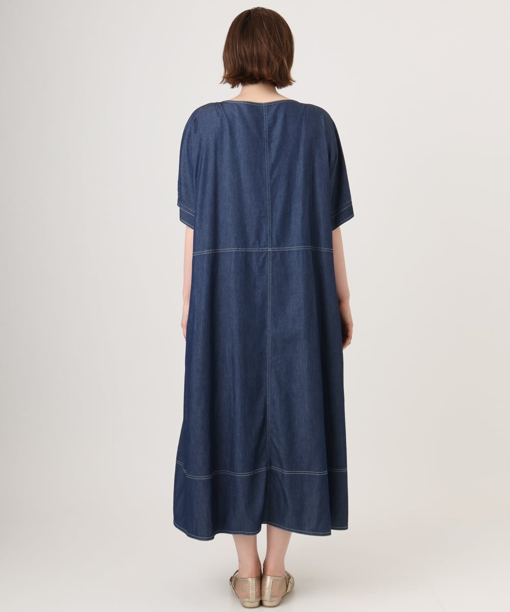OLEGD22119 eur3(エウルキューブ) 【大きいサイズ】デニムワンピース ネイビー
