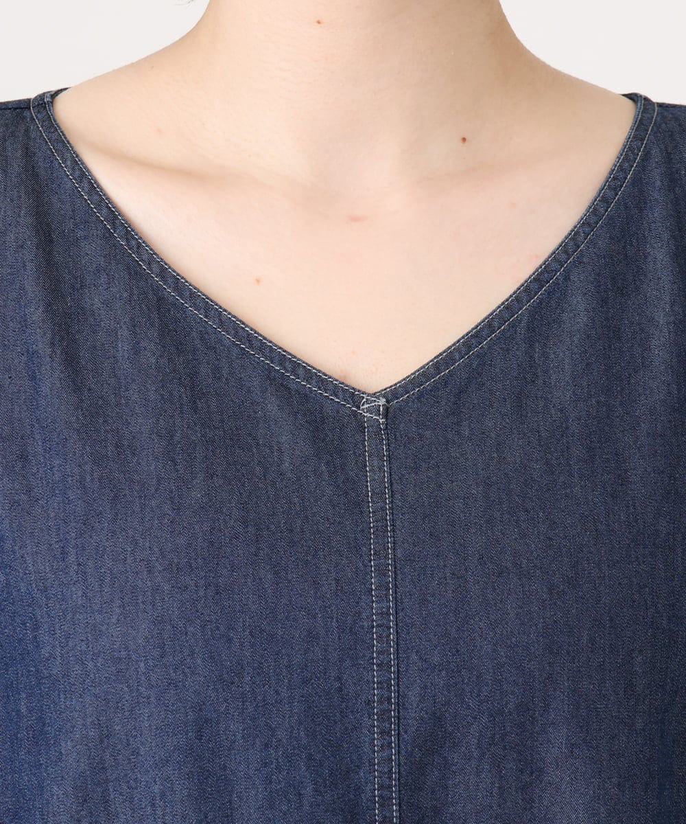 OLEGD22119 eur3(エウルキューブ) 【大きいサイズ】デニムワンピース ネイビー