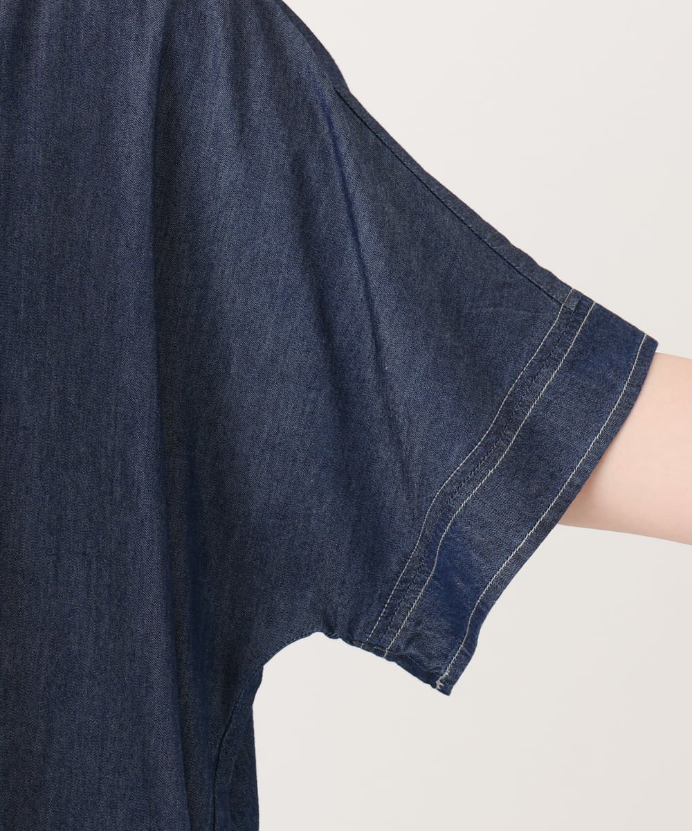 OLEGD22119 eur3(エウルキューブ) 【大きいサイズ】デニムワンピース ネイビー