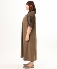 OLEGD24129 eur3(エウルキューブ) 【WEB先行販売】【大きいサイズ】切り替えコンビワンピース モカ