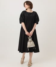 OLEGD24129 eur3(エウルキューブ) 【WEB先行販売】【大きいサイズ】切り替えコンビワンピース ブラック