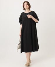 OLEGD24129 eur3(エウルキューブ) 【WEB先行販売】【大きいサイズ】切り替えコンビワンピース ブラック