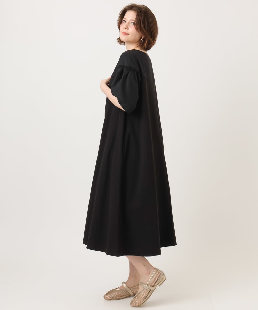 OLEGD24129 eur3(エウルキューブ) 【WEB先行販売】【大きいサイズ】切り替えコンビワンピース ブラック