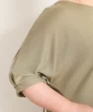 OLEGM39060 eur3(エウルキューブ) 【大きいサイズ】袖ストリングイレヘムチュニック カーキ(36)