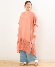 OLEGS33100 eur3(エウルキューブ) 【大きいサイズ】レースコンビチュニック オレンジ(15)