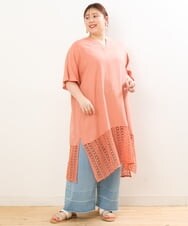 OLEGS33100 eur3(エウルキューブ) 【大きいサイズ】レースコンビチュニック オレンジ(15)