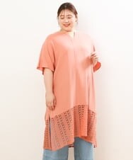 OLEGS33100 eur3(エウルキューブ) 【大きいサイズ】レースコンビチュニック オレンジ(15)