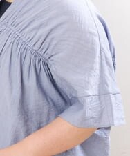 OLEGS34130 eur3(エウルキューブ) 【大きいサイズ/2点セット】シアーボレロ＆Aラインワンピース ライトブルー(50)