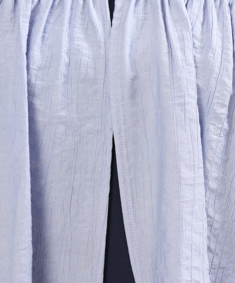 OLEGS34130 eur3(エウルキューブ) 【大きいサイズ/2点セット】シアーボレロ＆Aラインワンピース ライトブルー(50)