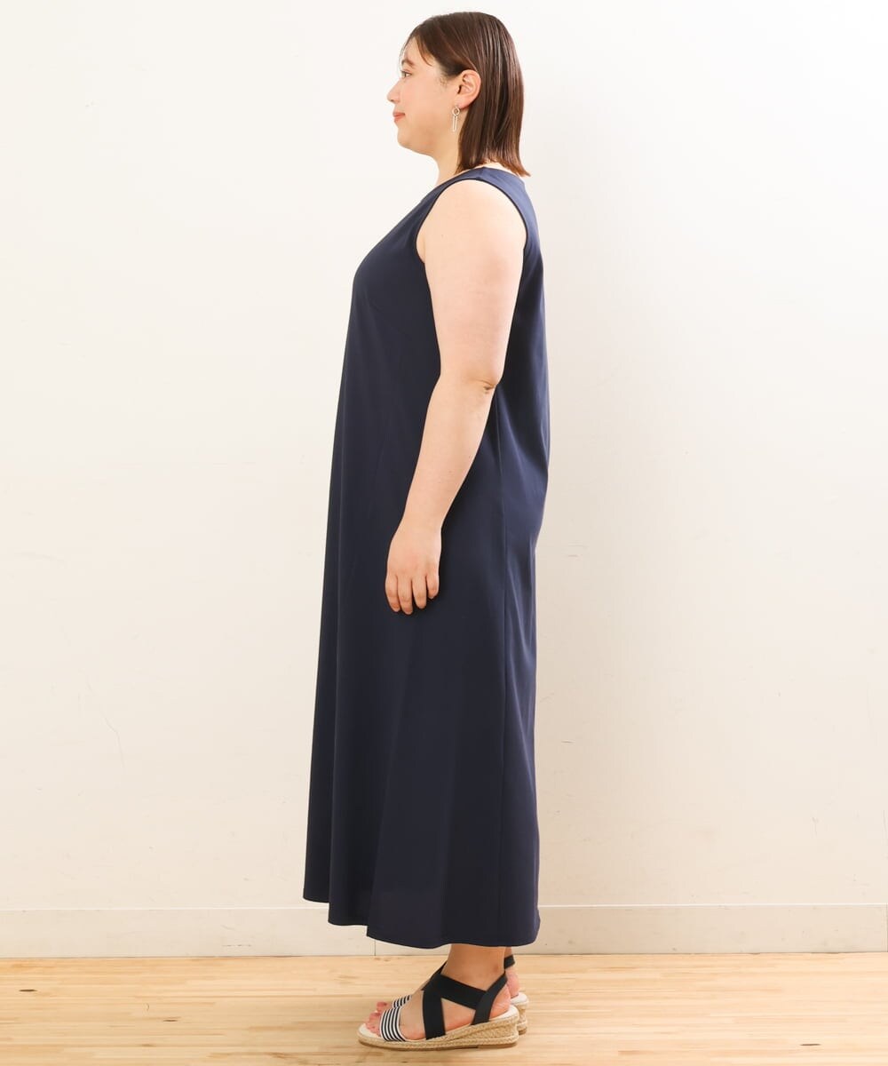 OLEGS34130 eur3(エウルキューブ) 【大きいサイズ/2点セット】シアーボレロ＆Aラインワンピース ライトブルー(50)