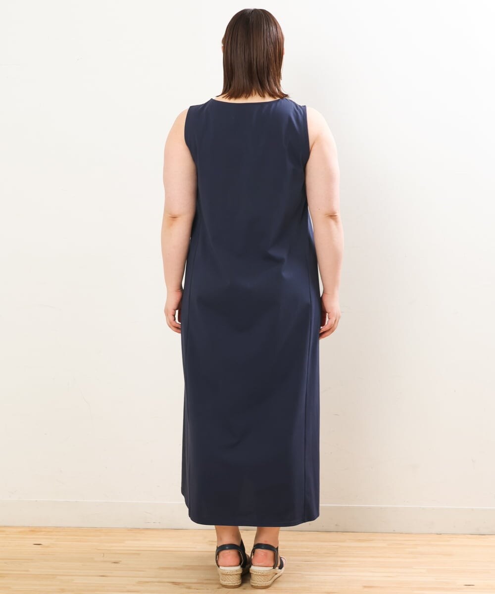 OLEGS34130 eur3(エウルキューブ) 【大きいサイズ/2点セット】シアーボレロ＆Aラインワンピース ライトブルー(50)