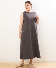OLEGS34130 eur3(エウルキューブ) 【大きいサイズ/2点セット】シアーボレロ＆Aラインワンピース ラベンダー(60)