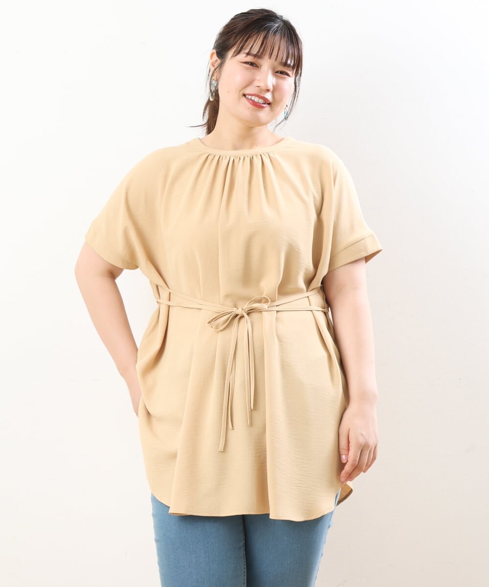 OLEGS43080 eur3(エウルキューブ) 【大きいサイズ/11号サイズあり】マルチWAYチュニック オレンジ(15)
