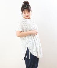 OLEGS43080 eur3(エウルキューブ) 【大きいサイズ/11号サイズあり】マルチWAYチュニック ホワイト(90)