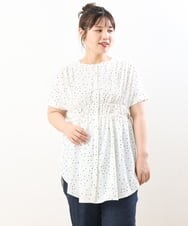OLEGS43080 eur3(エウルキューブ) 【大きいサイズ/11号サイズあり】マルチWAYチュニック ホワイト(90)