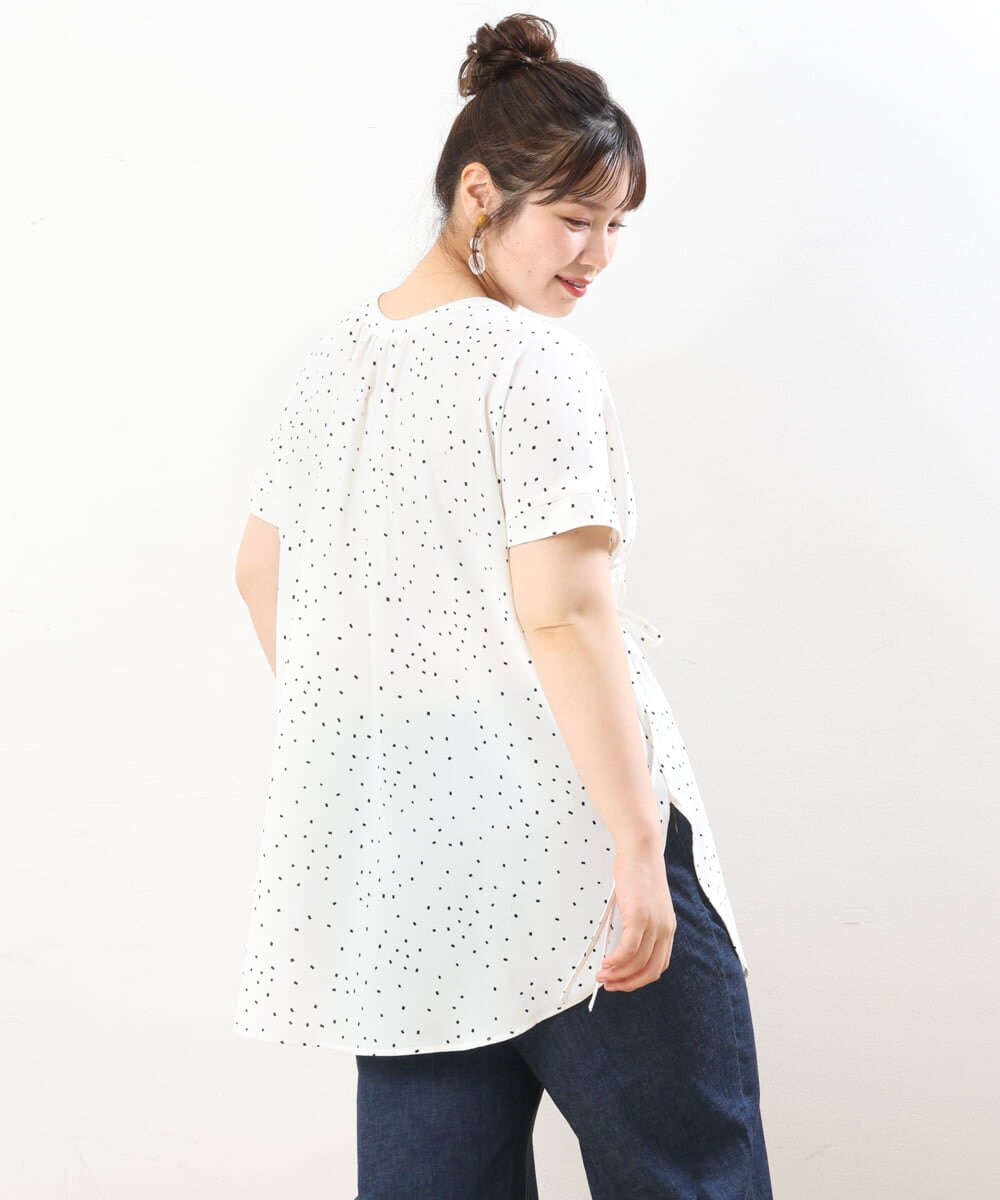 OLEGS43080 eur3(エウルキューブ) 【大きいサイズ/11号サイズあり】マルチWAYチュニック ホワイト(90)