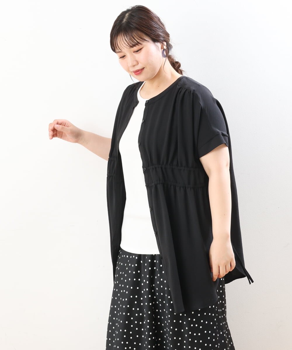 OLEGS43080 eur3(エウルキューブ) 【大きいサイズ/11号サイズあり】マルチWAYチュニック ブラック(94)