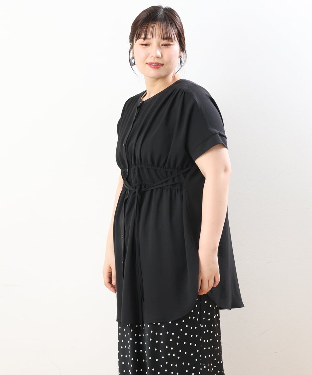 OLEGS43080 eur3(エウルキューブ) 【大きいサイズ/11号サイズあり】マルチWAYチュニック ブラック(94)