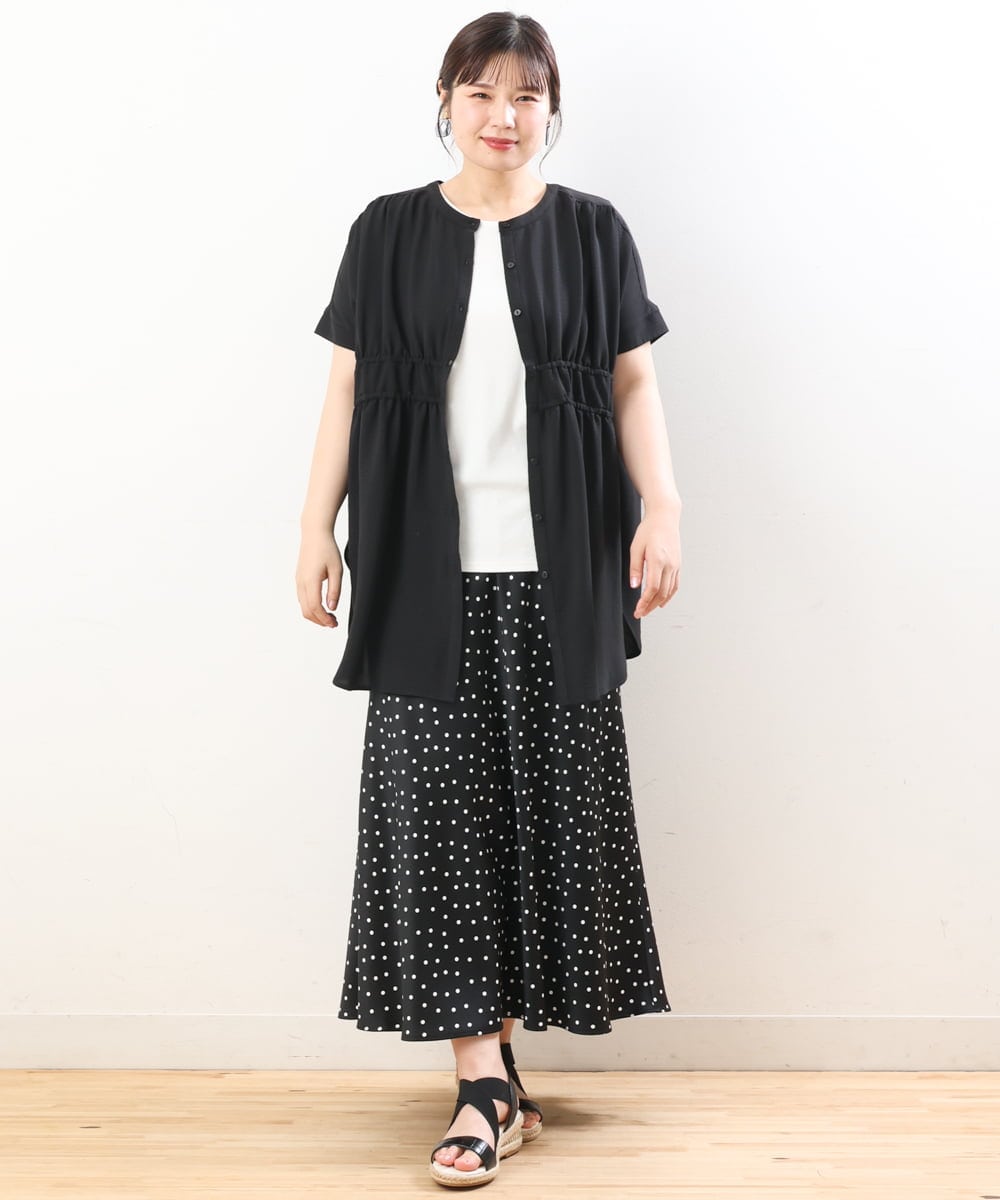 OLEGS43080 eur3(エウルキューブ) 【大きいサイズ/11号サイズあり】マルチWAYチュニック ブラック(94)