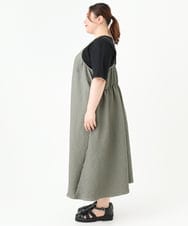 OLEGV07119 eur3(エウルキューブ) 【大きいサイズ】ポコポコキャミワンピース カーキ(36)