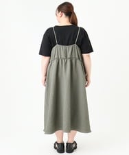 OLEGV07119 eur3(エウルキューブ) 【大きいサイズ】ポコポコキャミワンピース カーキ(36)