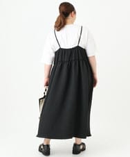 OLEGV07119 eur3(エウルキューブ) 【大きいサイズ】ポコポコキャミワンピース ブラック(94)