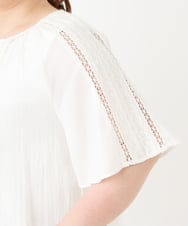 OLEGV27139 eur3(エウルキューブ) 【大きいサイズ】インド刺繍チュニック ホワイト(90)