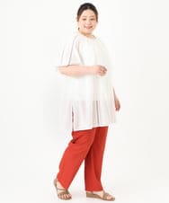 OLEGV27139 eur3(エウルキューブ) 【大きいサイズ】インド刺繍チュニック ホワイト(90)
