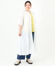 OLEGV28169 eur3(エウルキューブ) 【大きいサイズ】インド刺繍ワンピース ホワイト(90)
