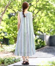 OLEHA07139 eur3(エウルキューブ) 【大きいサイズ/2WAY】コットンボイルサマーワンピース ライトブルー(50)