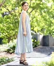 OLEHA07139 eur3(エウルキューブ) 【大きいサイズ/2WAY】コットンボイルサマーワンピース ライトブルー(50)