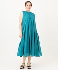 OLEHA07139 eur3(エウルキューブ) 【大きいサイズ/2WAY】コットンボイルサマーワンピース ブルー(55)