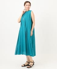 OLEHA07139 eur3(エウルキューブ) 【大きいサイズ/2WAY】コットンボイルサマーワンピース ブルー(55)