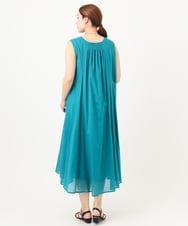 OLEHA07139 eur3(エウルキューブ) 【大きいサイズ/2WAY】コットンボイルサマーワンピース ブルー(55)