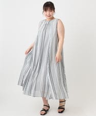 OLEHA07139 eur3(エウルキューブ) 【大きいサイズ/2WAY】コットンボイルサマーワンピース ブラック(94)