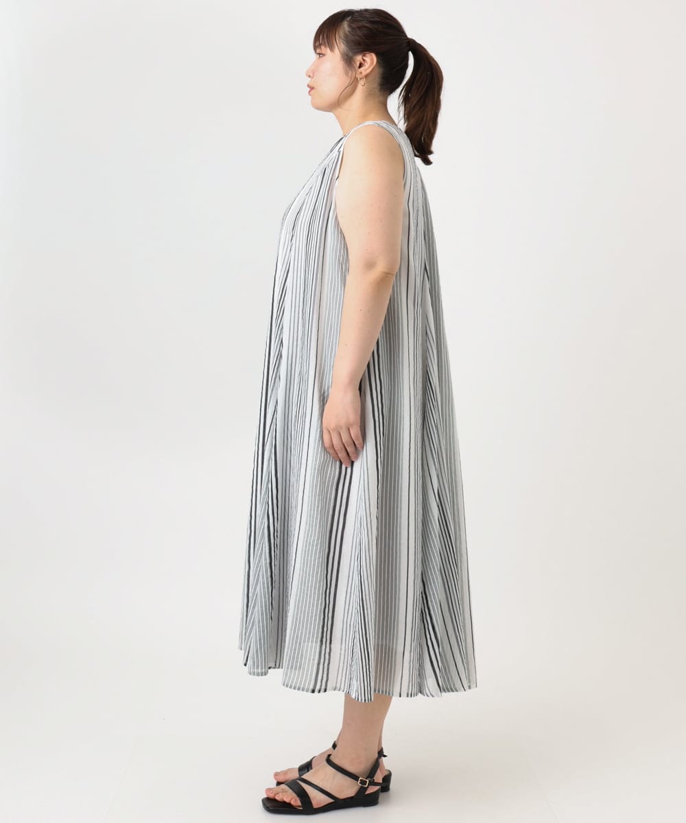 OLEHA07139 eur3(エウルキューブ) 【大きいサイズ/2WAY】コットンボイルサマーワンピース ブラック(94)