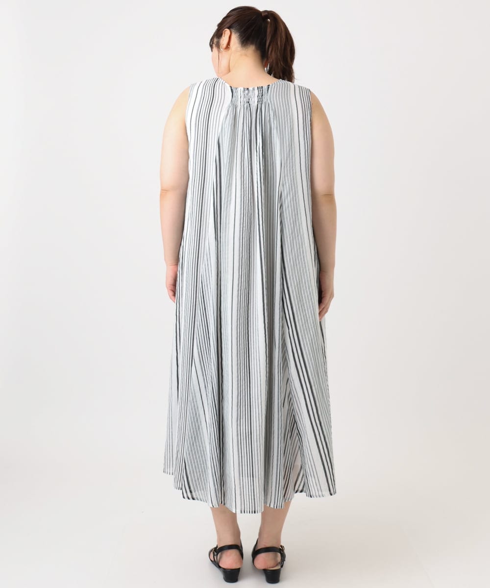 OLEHA07139 eur3(エウルキューブ) 【大きいサイズ/2WAY】コットンボイルサマーワンピース ブラック(94)