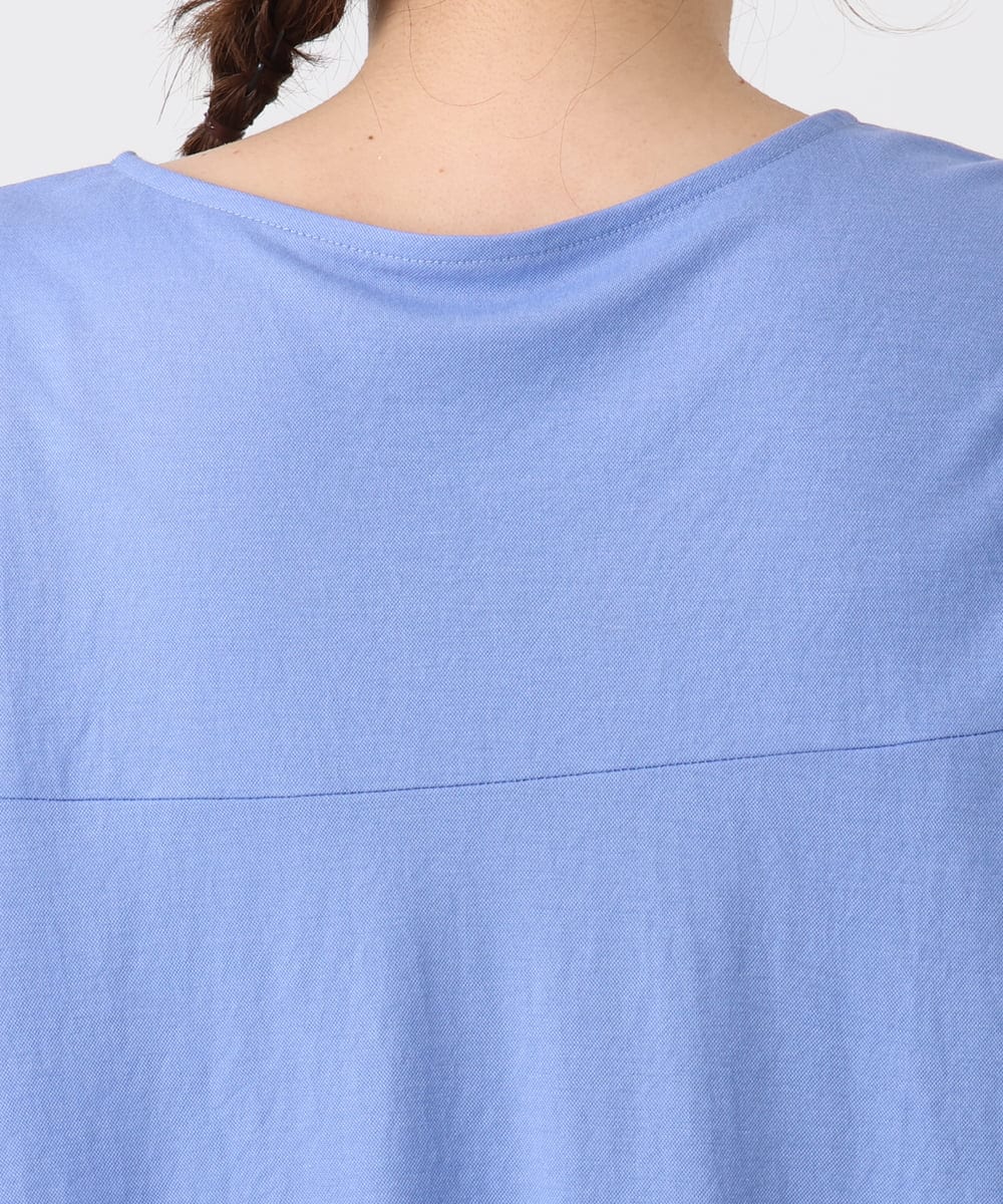OLEHA27099 eur3(エウルキューブ) 【大きいサイズ/接触冷感】カノコバックフレアチュニック ブルー(55)